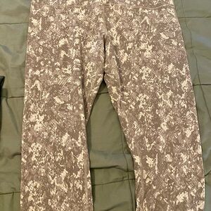 Lululemon Athletica Snake Print Pants in Gray and Cream